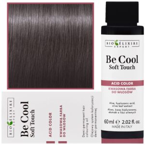 Bioelixire Be Cool Soft Touch - wegańska farba do włosów o kwasowej formule, 60ml 7.11 | Średni Intensywny Popielaty Blond