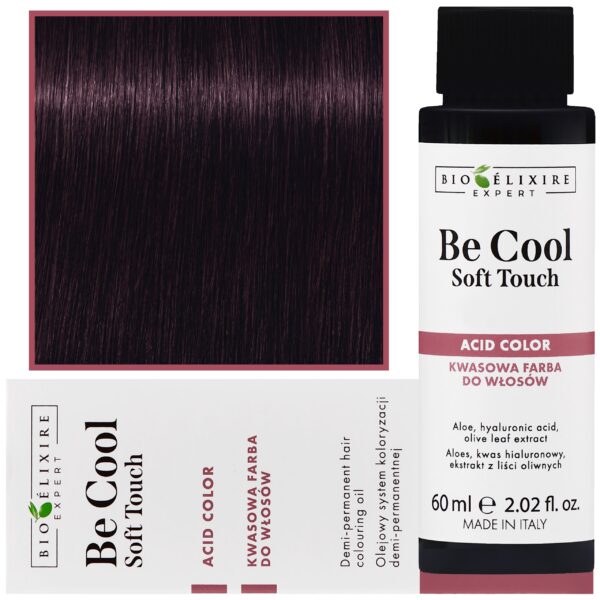 Bioelixire Be Cool Soft Touch - wegańska farba do włosów o kwasowej formule, 60ml 4.73 | Średni Złoty Brązowy Kasztan