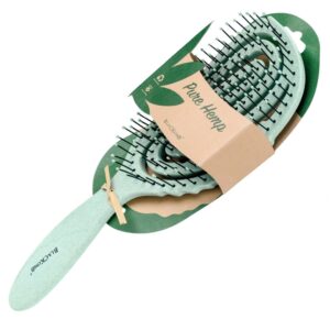 Poniks Blackomb Pure Hemp Eco DS320 - ekologiczna szczotka do rozczesywania włosów, zielona