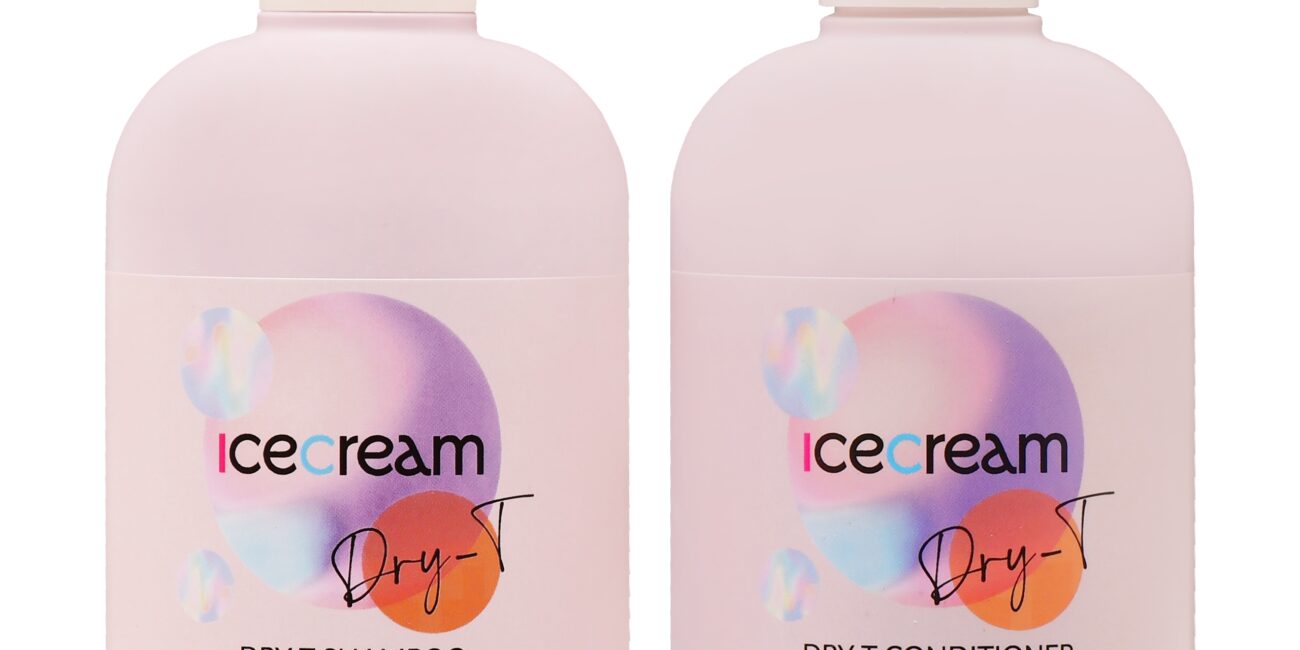 Inebrya Ice Cream Dry-T Kit - zestaw szampon i odżywka do włosów suchych, 300ml+300ml