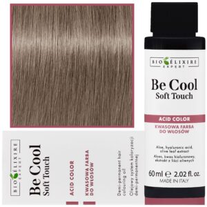 Bioelixire Be Cool Soft Touch - wegańska farba do włosów o kwasowej formule, 60ml 7.13 | Średni Złoty Popielaty Blond