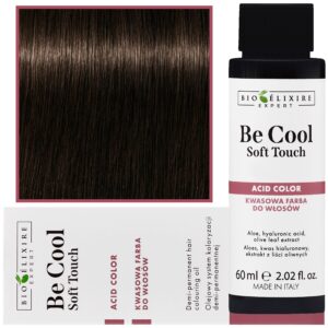 Bioelixire Be Cool Soft Touch - wegańska farba do włosów o kwasowej formule, 60ml 4.0 | Średni Kasztan