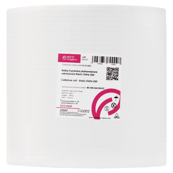Eko-Higiena Celulozowa rolka fryzjerska jednorazowy ręcznik Basic Extra, 260x280mm