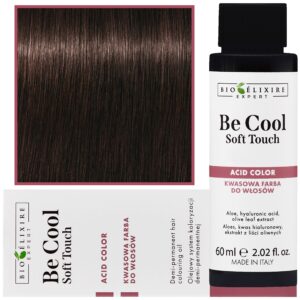 Bioelixire Be Cool Soft Touch - wegańska farba do włosów o kwasowej formule, 60ml 4.1 | Średni Popielaty Kasztan