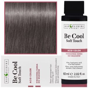 Bioelixire Be Cool Soft Touch - wegańska farba do włosów o kwasowej formule, 60ml 8.1 | Jasny Popielaty Blond