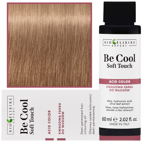 Bioelixire Be Cool Soft Touch - wegańska farba do włosów o kwasowej formule, 60ml 9.04 | Bardzo Jasny Miedziany Naturalny Blond