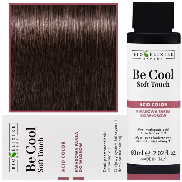 Bioelixire Be Cool Soft Touch - wegańska farba do włosów o kwasowej formule, 60ml 5.3 | Jansy Złoty Kasztan