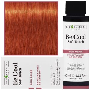 Bioelixire Be Cool Soft Touch - wegańska farba do włosów o kwasowej formule, 60ml 8.44 | Jasny Intensywny Miedziany Blond