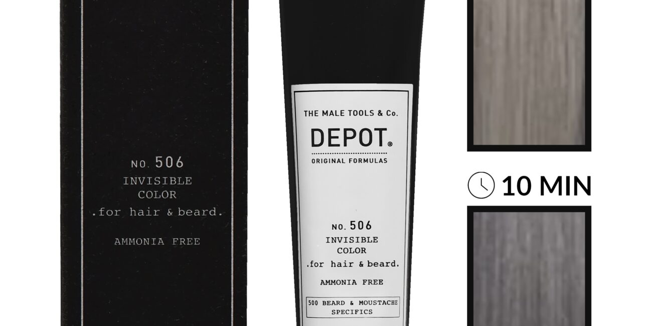 Depot NO. 506 Invisible Color - krem koloryzujący do włosów i brody bez amoniaku, 60ml Natural Titanium | Jasny Naturalny Popiel
