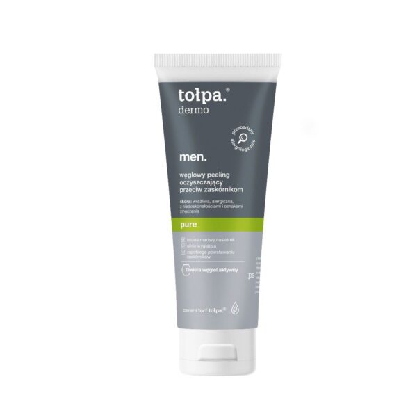 tołpa. pure. węglowy peeling oczyszczający przeciw zaskórnikom, 100 ml