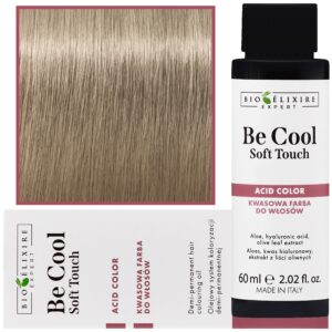 Bioelixire Be Cool Soft Touch - wegańska farba do włosów o kwasowej formule, 60ml 9.13 | Bardzo Jasny Złoty Popielaty Blond