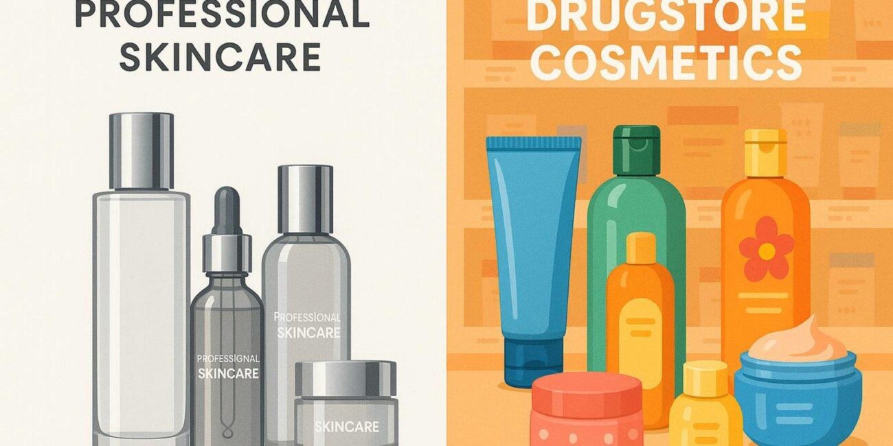 Wyjaśnienie różnicy między kosmetykami profesjonalnymi a drogeryjnymi