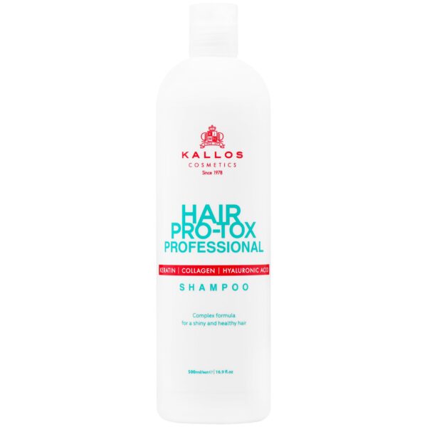 Kallos Hair Pro-Tox Shampoo - regenerujący szampon do włosów z keratyną, 500ml