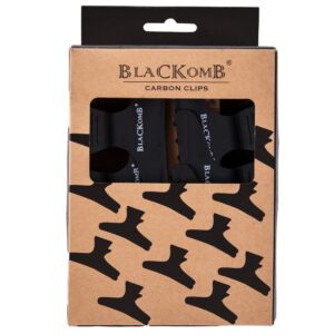 Poniks Blackomb Carbon Clips - karbonowe klamry fryzjerskie do włosów 6szt, czarne