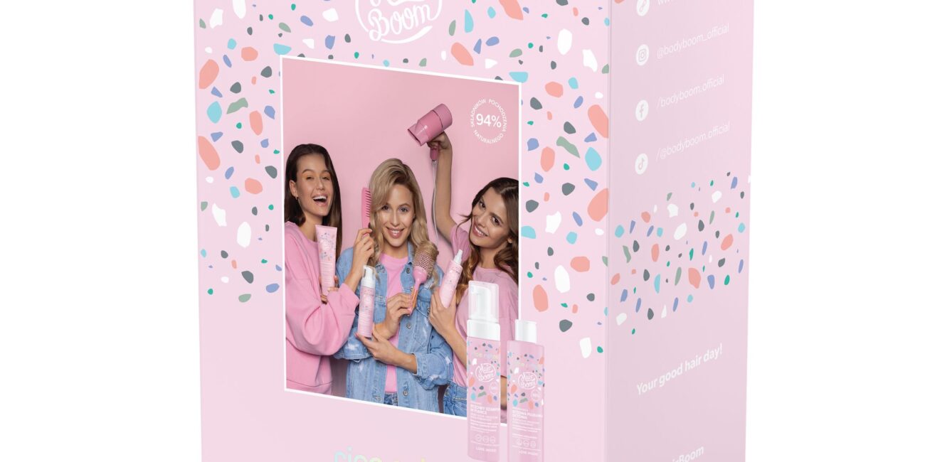 HairBoom Zestaw Prezentowy HairBoom Rice Rehab (szampon + płukanka octowa)