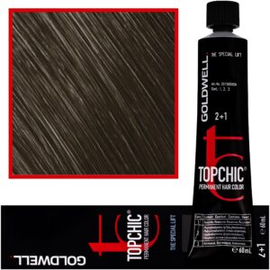 Goldwell Topchic - profesjonalna farba do włosów, 60ml 7SB@BL Srebrny Beżowy @ Niebieski