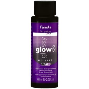 Fanola No Yellow Glow&Glossy - toner olejowy neutralizujący żółte tony, 60ml T.02