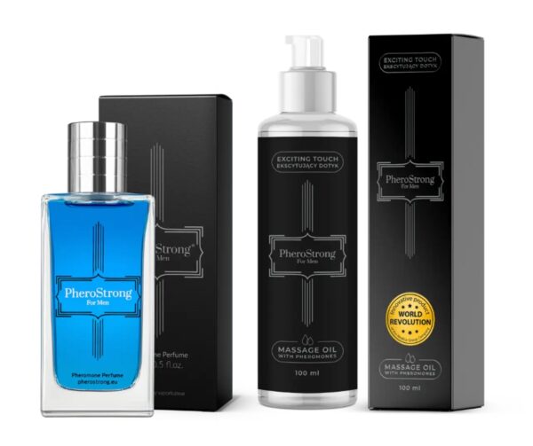 PheroStrong Pheromone for Men Perfumy 50 ml + Olejek do Ciała 100 ml ZESTAW
