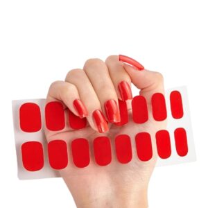 Deni Carte Naklejki Żelowe - naklejki na paznokcie utwardzane UV/LED, różne kolory Intense Red | Intensywny Czerwony