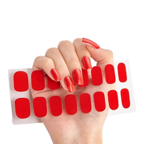 Deni Carte Naklejki Żelowe - naklejki na paznokcie utwardzane UV/LED, różne kolory Intense Red | Intensywny Czerwony