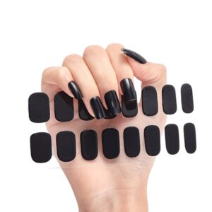 Deni Carte Naklejki Żelowe - naklejki na paznokcie utwardzane UV/LED, różne kolory Black | Czarny