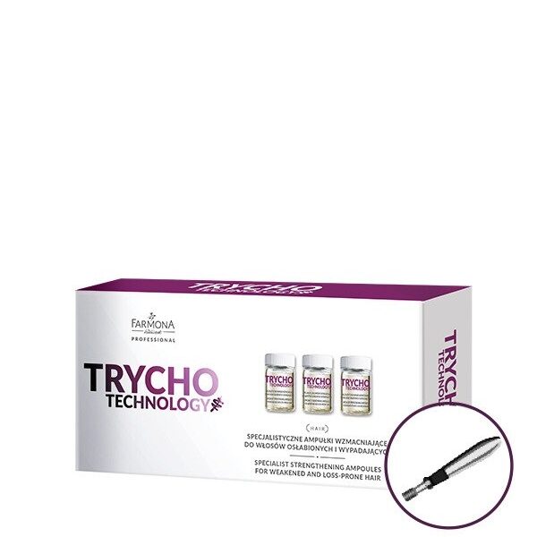 Specjalistyczne ampułki wzmacniające do włosów osłabionych i wypadających Farmona Professional Trycho Technology 10 x 5 ml