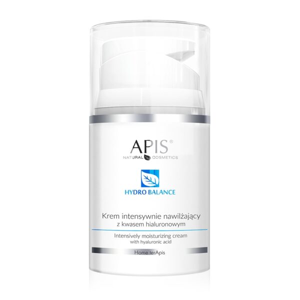Krem intensywnie nawilżający z kwasem hialuronowym - Apis Hydro Balance Home Terapis - 50 ml