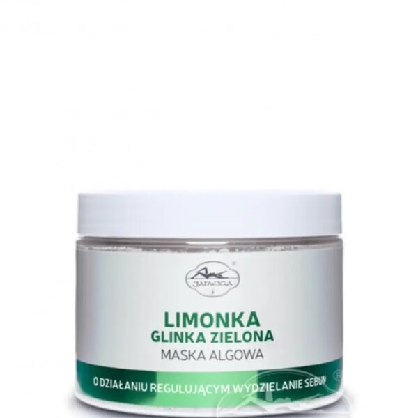 Maska algowa do cery trądzikowej, tłustej, mieszanej Jadwiga Limonka i Glinka Zielona 500 ml