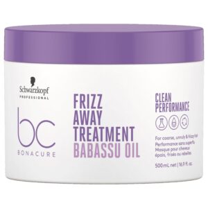 Schwarzkopf BC Frizz Away - Maska wygładzająca z keratyną do włosów puszących się i grubych, 500ml