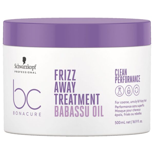 Schwarzkopf BC Frizz Away - Maska wygładzająca z keratyną do włosów puszących się i grubych, 500ml