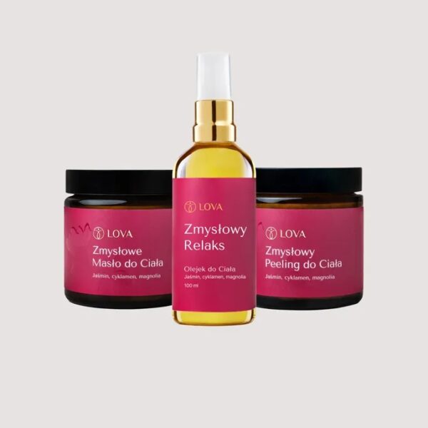 Peeling, Olejek oraz Masło do Ciała o zmysłowych zapachu.