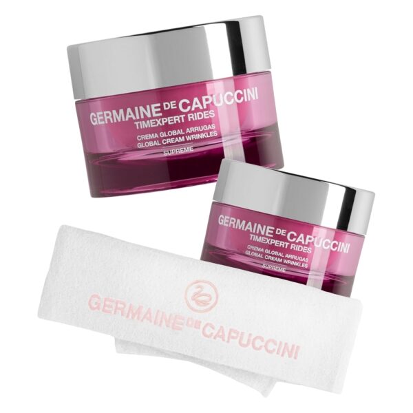Zestaw Germaine de Capuccini - Timexpert Rides - Global Cream Wrinkles - SUPREME - 50 ml + 15 ml + opaska na głowę
