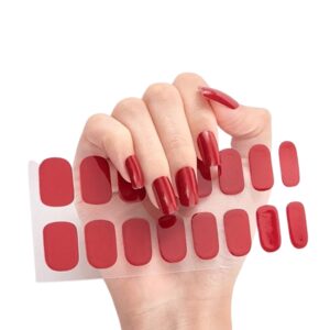 Deni Carte Naklejki Żelowe - naklejki na paznokcie utwardzane UV/LED, różne kolory Dark Red | Ciemny Czerwony