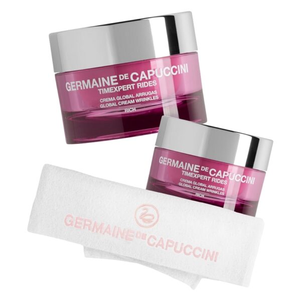 Zestaw Germaine de Capuccini - Timexpert Rides - Global Cream Wrinkles - RICH - 50 ml + 15 ml + opaska na głowę