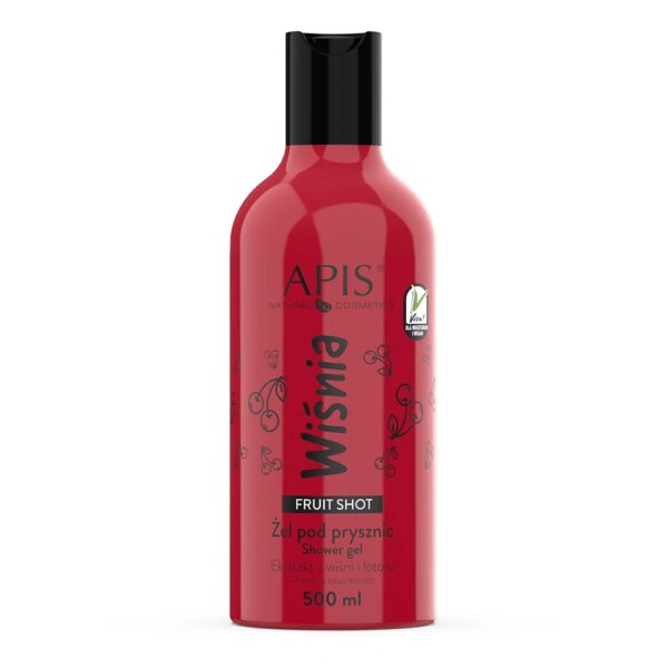 Wiśniowy żel pod prysznic - Apis Fruit Shot - 500 ml