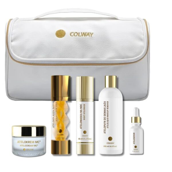 Złoty Zestaw Atelo COLWAY + Kosmetyczka GRATIS