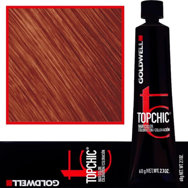 Goldwell Topchic - profesjonalna farba do włosów, 60ml 7OO@GK Pomarańczowy Złoty Miedziany