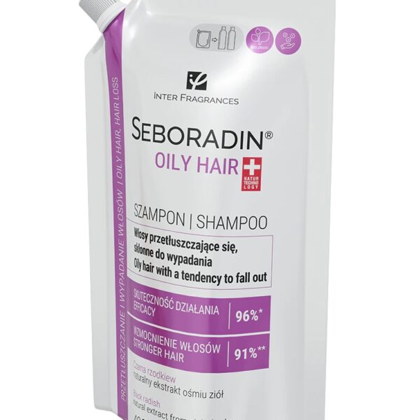 Szampon do włosów przetłuszczających się i skłonnych do wypadania Seboradin Oily Hair 400 ml refill