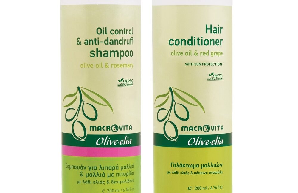 Zestaw MACROVITA Olive.elia dla włosów z łupieżem: szampon przeciwłupieżowy 200ml + odżywka 200ml