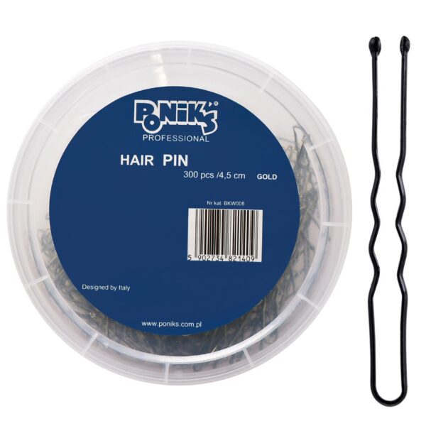 Poniks Kokówki fryzjerskie do włosów złote 5cm, 300szt
