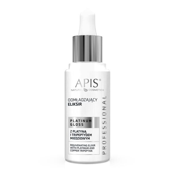 Odmładzający eliksir z platyną i tripeptydem miedziowym - Apis Platinum Gloss - 30 ml