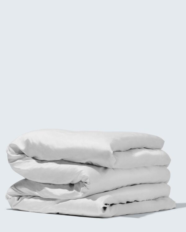 Silky Bamboo Duvet Cover, Soft Gray