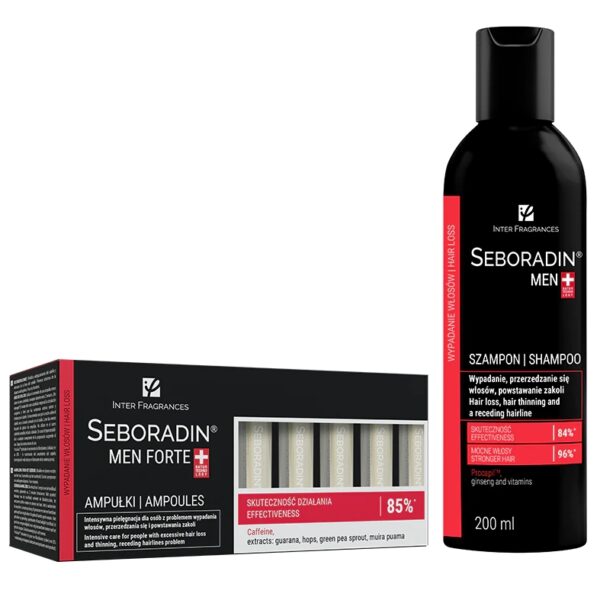 Zestaw kosmetyków do włosów wypadających dla mężczyzn Seboradin Men Forte