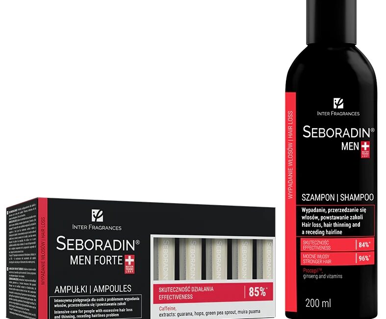Zestaw kosmetyków do włosów wypadających dla mężczyzn Seboradin Men Forte