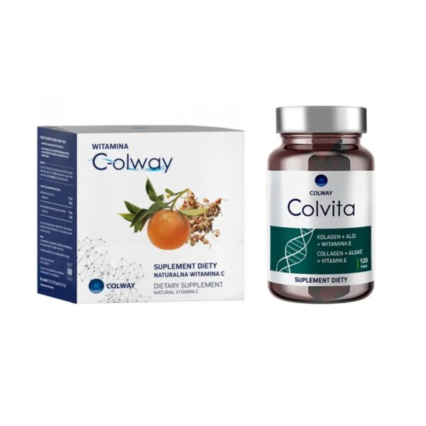 Kolagen COLVITA 120 kaps. + Witamina C-olway 100 kaps. - Zestaw
