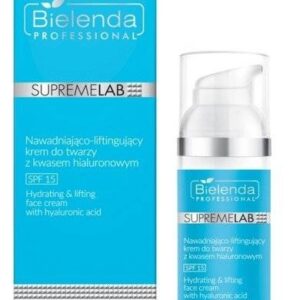 Nawadniająco-liftingujący krem do twarzy z kwasem hialuronowym SPF 15 Bielenda Supremelab Hydra-Hyal2 Injection 50 ml