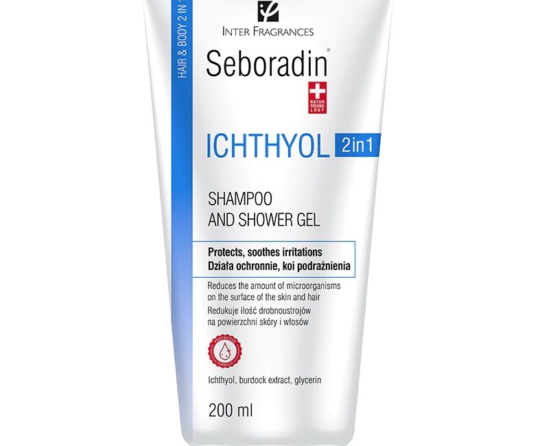 Przeciwłupieżowy szampon i żel 2w1 do skóry wrażliwej atopowej Seboradin ICHTHYOL 200 ml