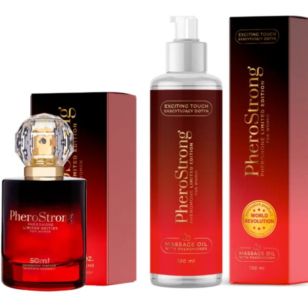 PheroStrong Limited Edition for Women Perfumy 50 ml + Olejek do ciała 100 ml ZESTAW
