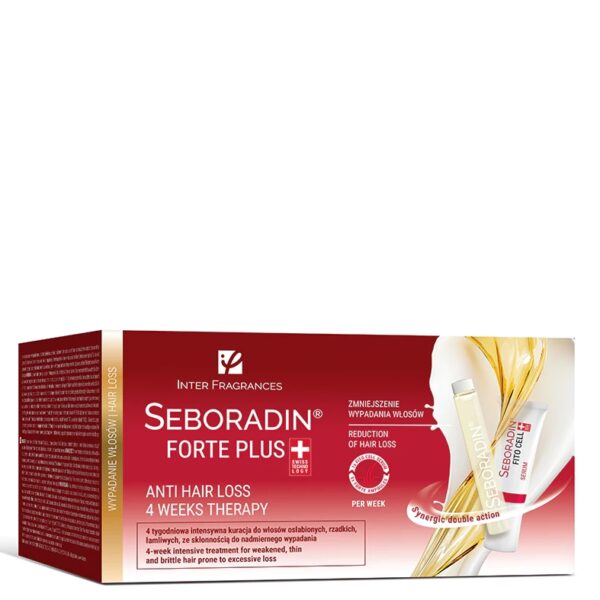 Ampułki przeciw wypadaniu włosów Seboradin Forte Plus 24 szt. + serum 4 szt.