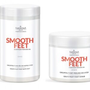 Farmona Smooth Feet Duet Grejpfrutowa sól do kąpieli stóp + Peeling do stóp